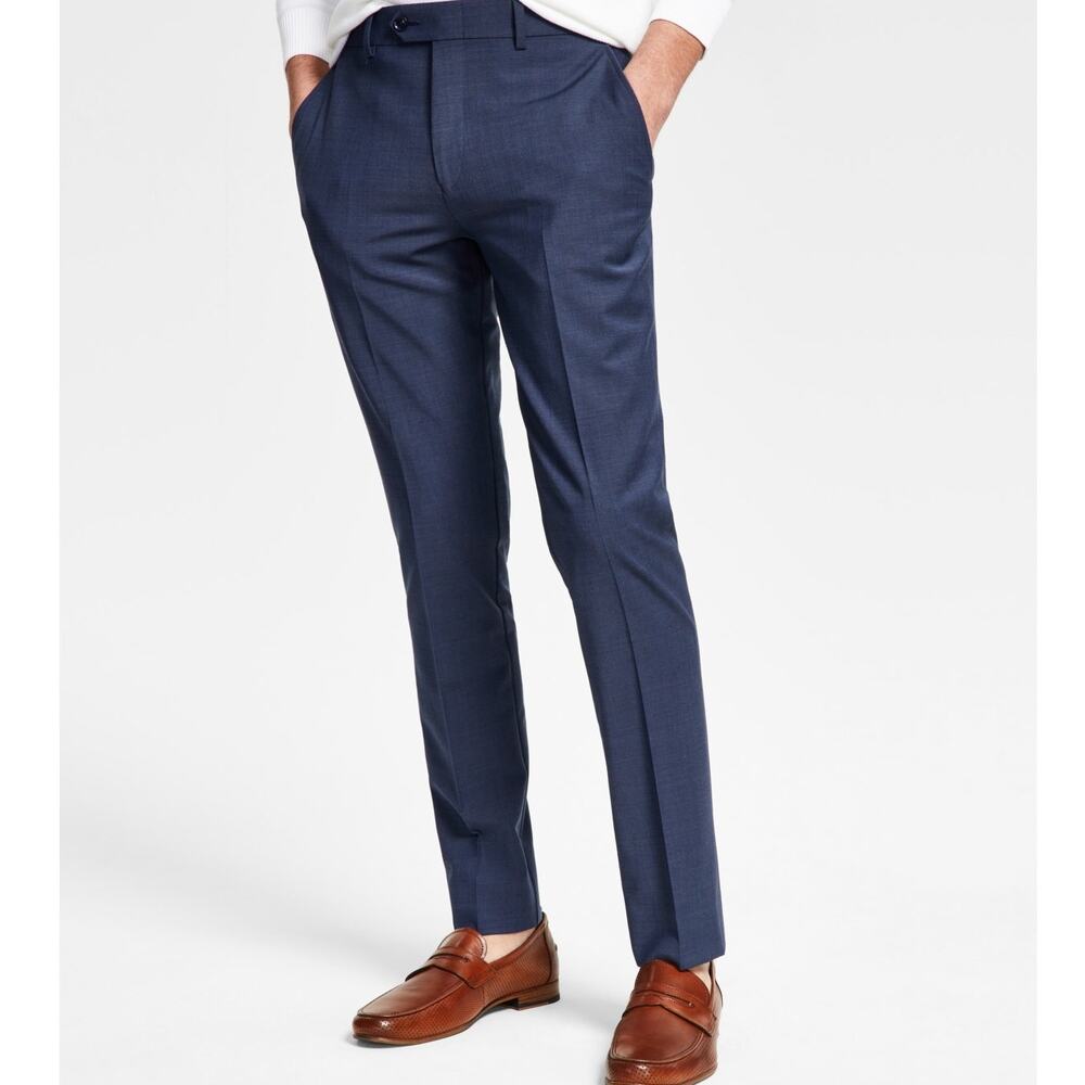 Bar III Men's Slim-Fit Wool Blend Dress Pants blue-34x32 $175 - Picture 2 of 8